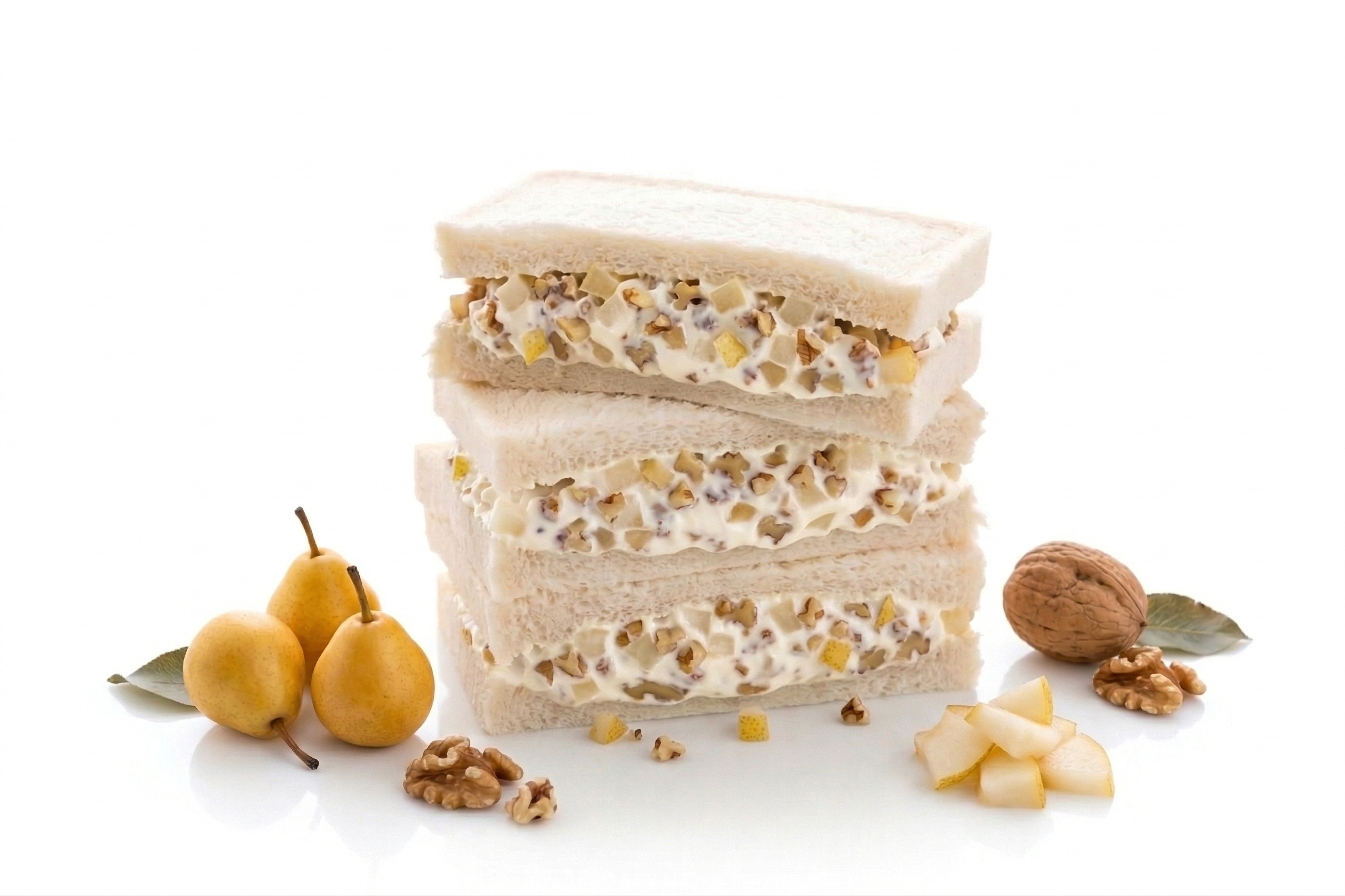 Mini Sandwichitos veganos de Pera y Nueces